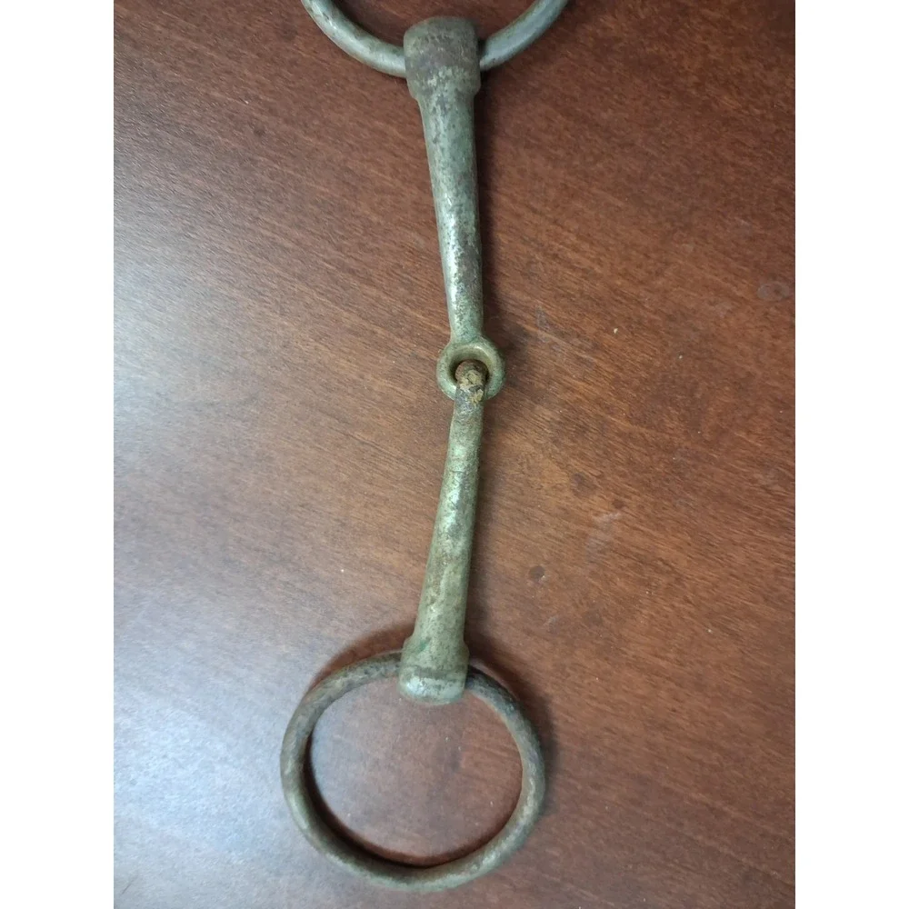 Antique Vintage Iron Loose Ring Snaffle Bit Horse Tack Decor Collectible 5-6 In